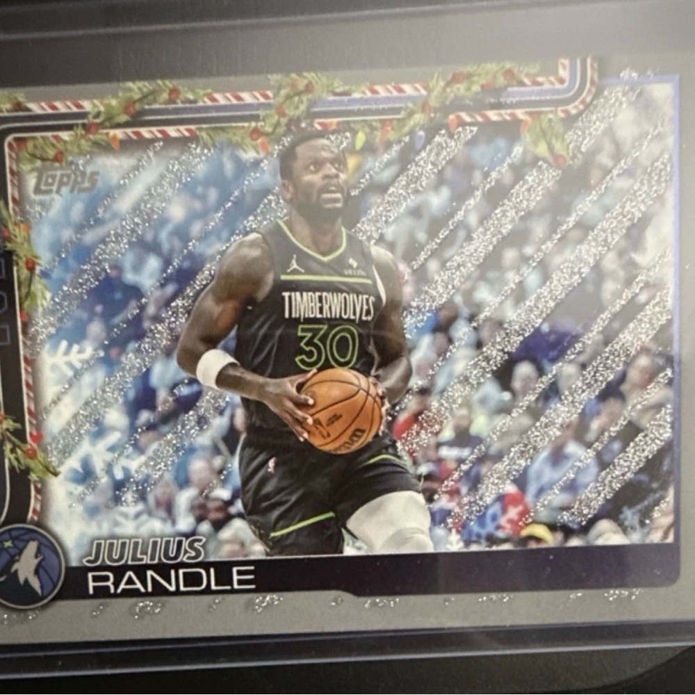 Topps 2025-26 Holiday Silver Glitter Julius Randle H86 Minnesota Timberwolves